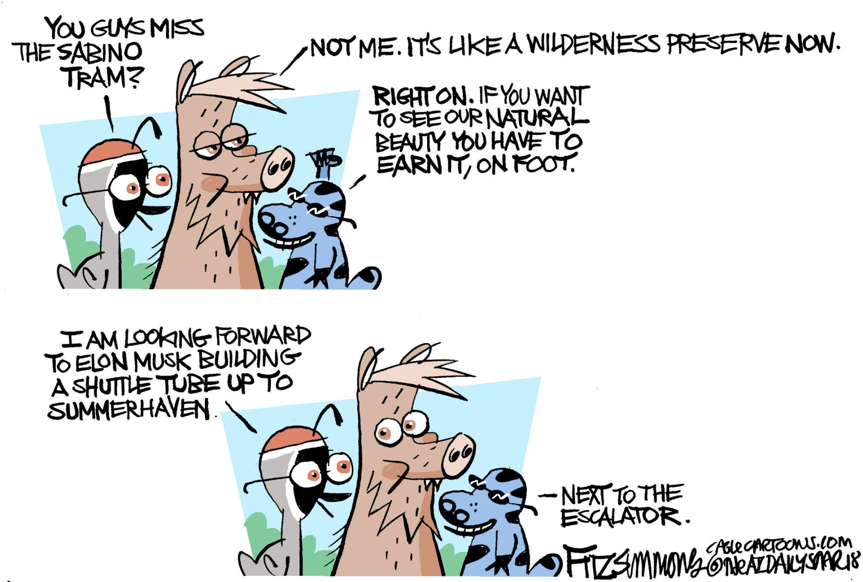 Daily Fitz Cartoon: Sabino Tram